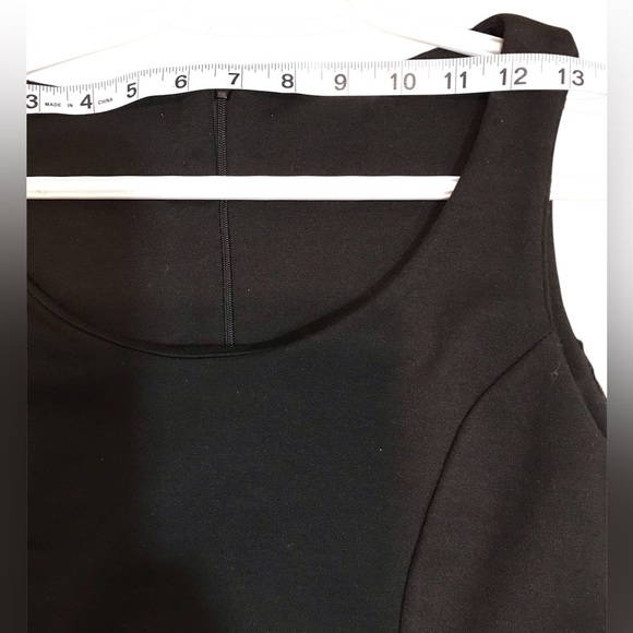 XXS🌹Polka Dots Vegan Leather Mini Black Dress - Picture 7 of 8